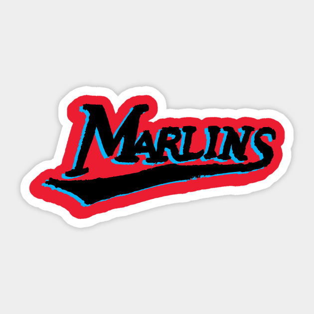 Miami Marliiiins 06 Sticker by Very Simple Graph